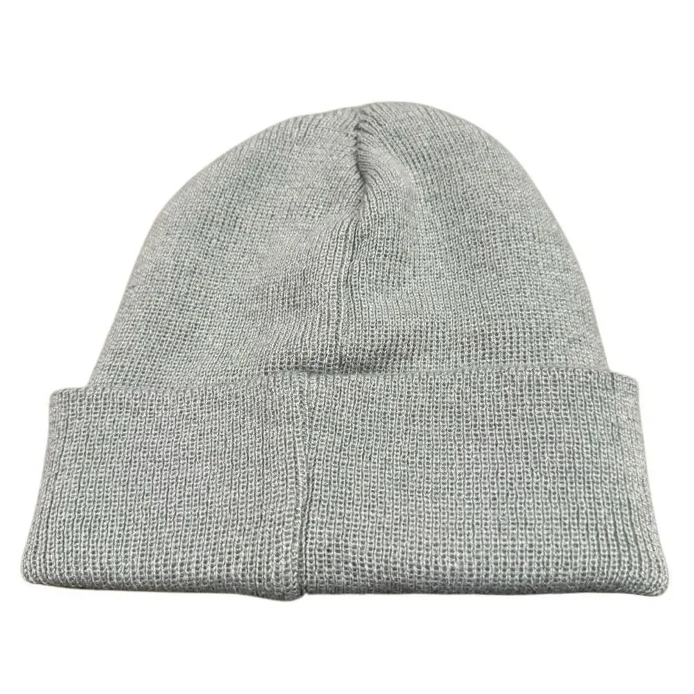 Hot Topic Light Gray Grey Slouch Beanie Cuffed Winter Hat
